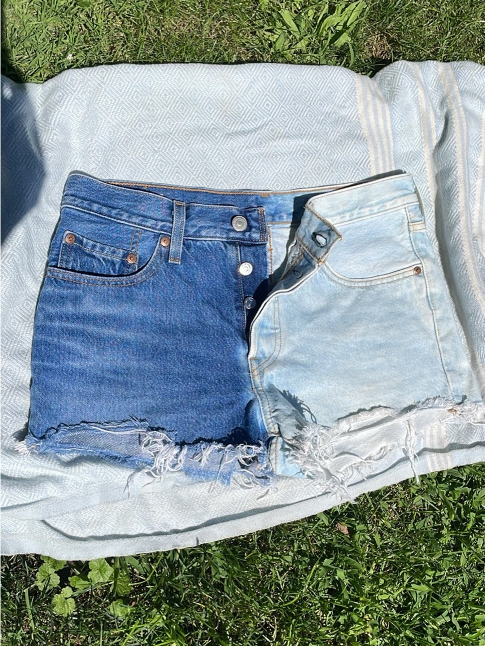 Levi's Premium 501 Two Tone Color Block Shorts Size W27